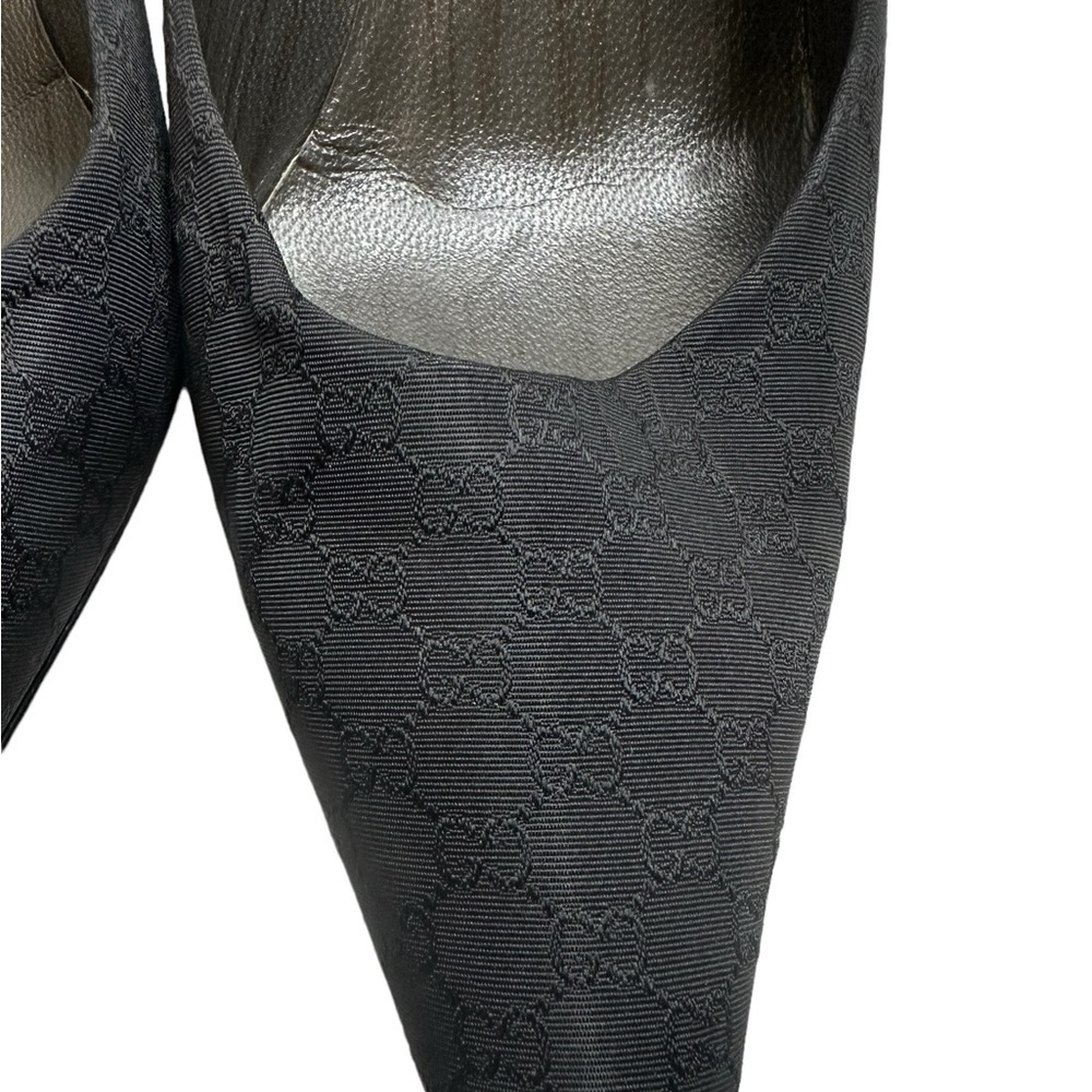 GUCCI Vintage GG Monogram Logo Pumps Heels US39.5 Pointed Toe shoes - Picture 12 of 16